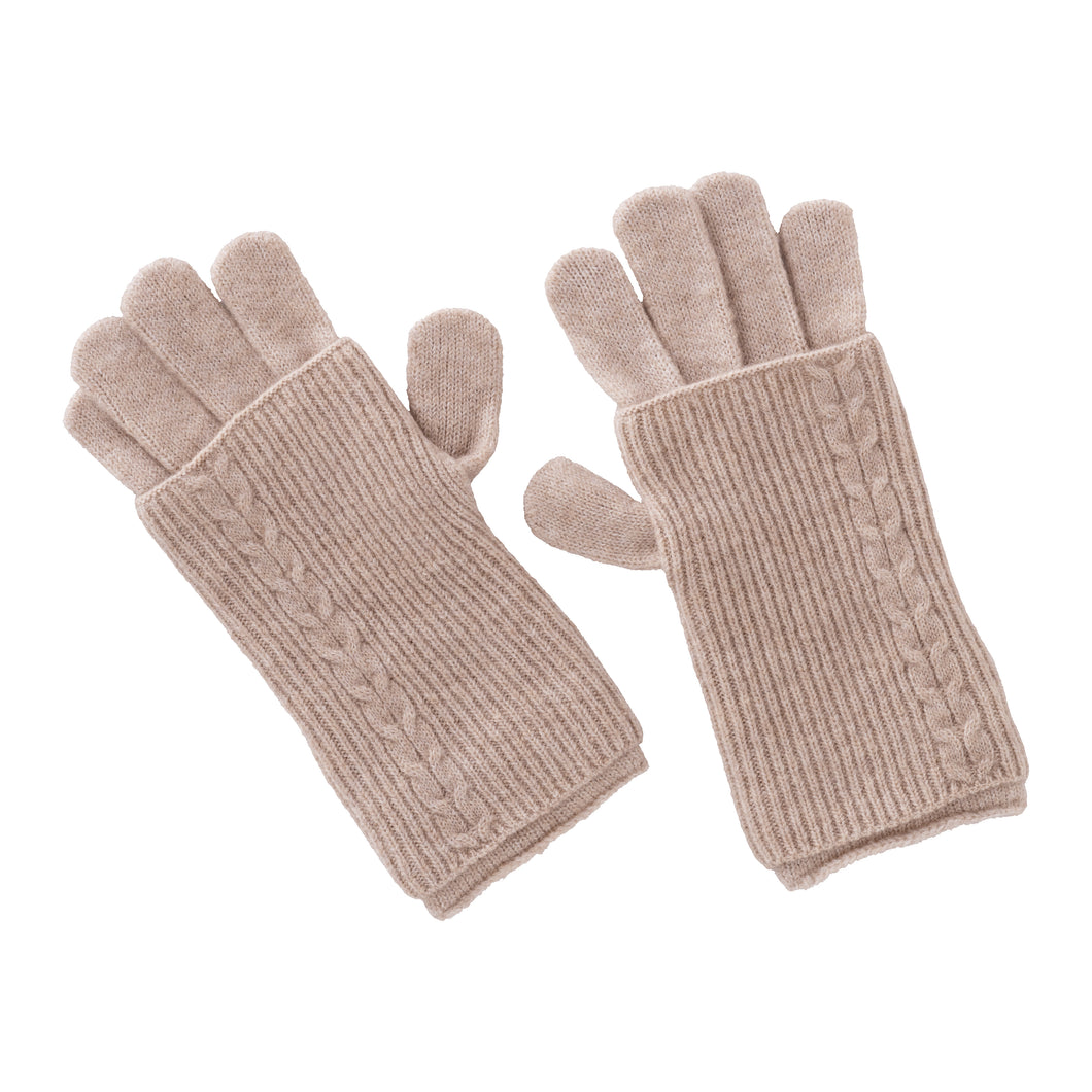 Rib cable gloves Yaya the Brand