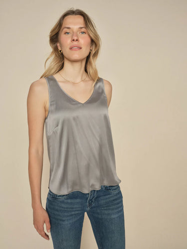 Astrid V-neck Silk Tank Top Mos Mosh