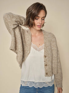 Zela Warm Knit Cardigan Mos Mosh