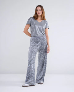 V-Neck Top Metallic Summum