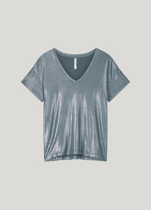 V-Neck Top Metallic Summum