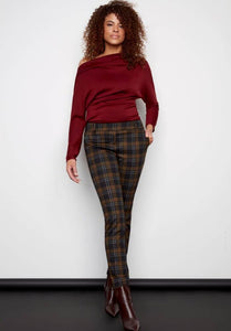 Scottie Baltimore plaid ponte full-length pant - I Love Tyer Madison