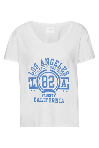 T-Shirt White LA California Cotton Tee AmericanDreams