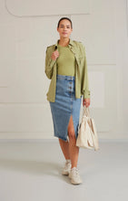 Load image into Gallery viewer, Denim midi skirt Yaya the Brand