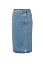 Load image into Gallery viewer, Denim midi skirt Yaya the Brand